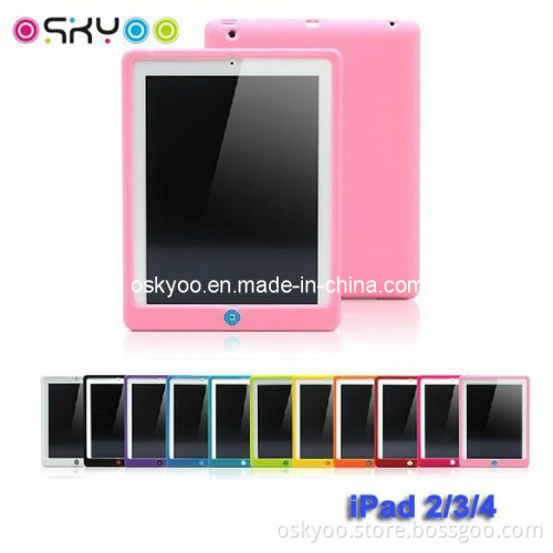 Custom Made Logo Silicone Skin for iPad Air Smart Cover Case (C9606)